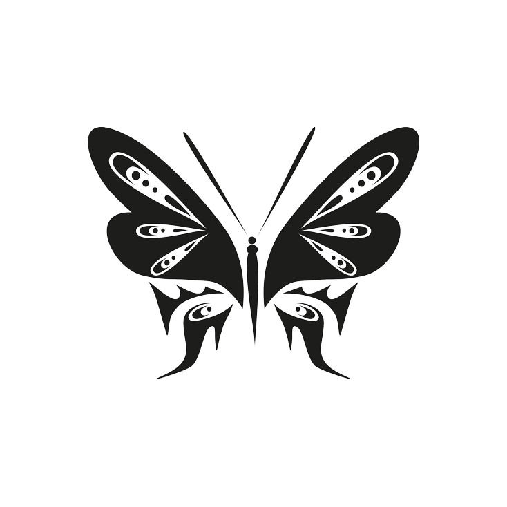 Stickers papillon arabesque